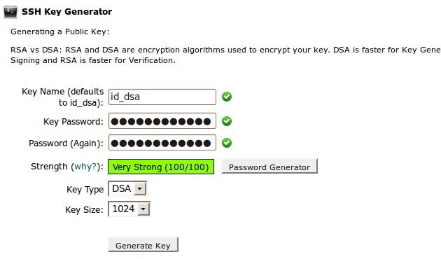 SSH generate keypair