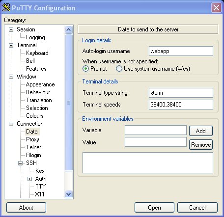 SSH username