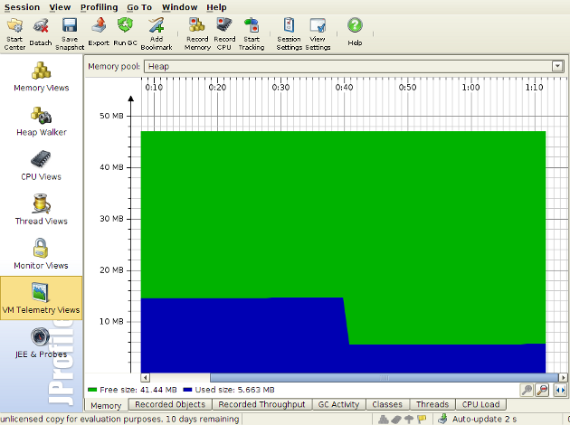 jprofiler heap