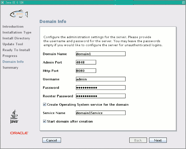 xvnc java ee sdk glassfish install screen 1