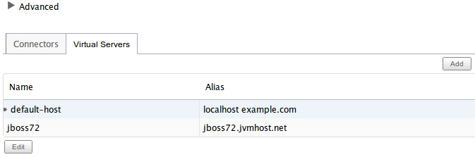jboss multiple websites virtual server list